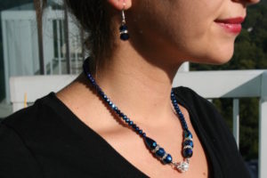 Crystal Necklace Set with Magnetic Closure