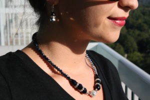 Crystal Necklace Set with Magnetic Closure