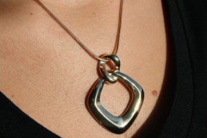 Snake Chain with Metal Casting Pendant