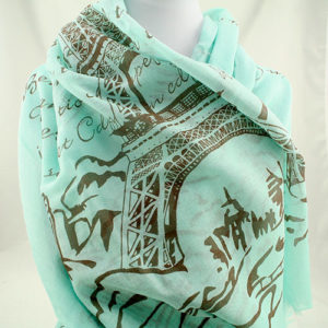 Printed Open Ended Fashion Scarves - Paris