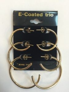 Yellow Gold Plated Hoop Earrings