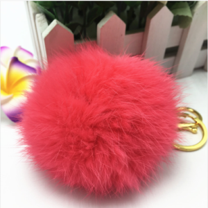 Fur Pom Pom Key Chain