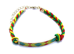 Leather Braid Tribal Bar - Festive