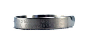 Stainless Steel Religious Silver Cuff Bracelet - Colossians 1:13