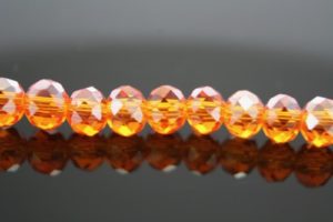 Crystal Elastic Necklace - Iridescent Orange