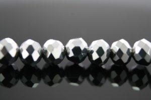 Crystal Elastic Necklace - Silver