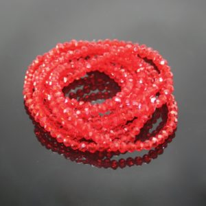 Crystal Elastic Necklace - Red