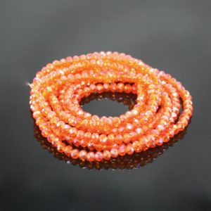 Crystal Elastic Necklace - Iridescent Orange