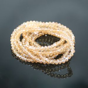 Crystal Elastic Necklace - Light Topaz