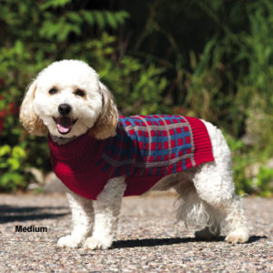 Plaid Striped Sweater - Red