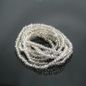 Crystal Elastic Necklace - Smokey Gray