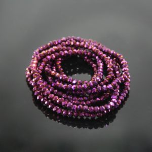 Crystal Elastic Necklace - Metallic Purple