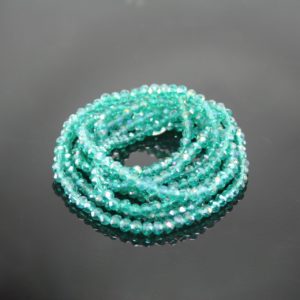 Crystal Elastic Necklace - Teal
