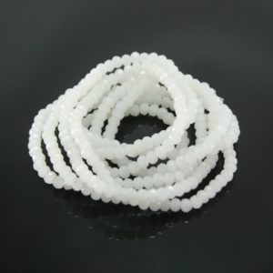 Crystal Elastic Necklace - Solid White