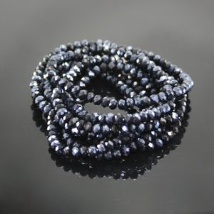 Crystal Elastic Necklace - Hematite