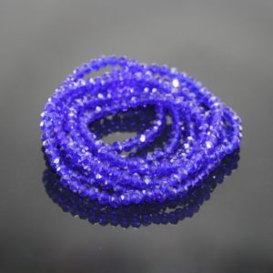 Crystal Elastic Necklace - Royal Blue