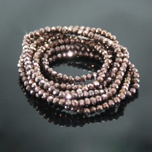 Crystal Elastic Necklace - Gunmetal 2