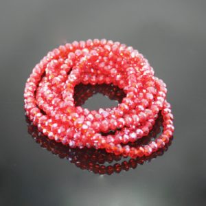 Crystal Elastic Necklace - Iridescent Raspberry