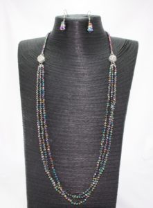 Crystal Magnetic Necklace - Metallic Multi