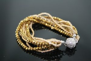 Crystal Magnetic Bracelet - Gold