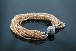 Crystal Magnetic Bracelet - Champagne