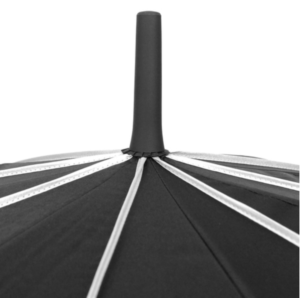 Black & Silver Umbrella with Pointed Canopy