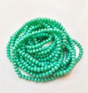 Crystal Elastic Necklace - Mint