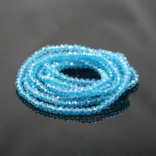 Crystal Elastic Necklace - Carribean Blue